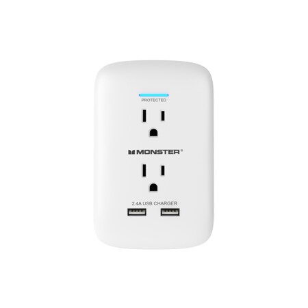 Monster SURG TAP 2OUT 2 USB WHT 1603